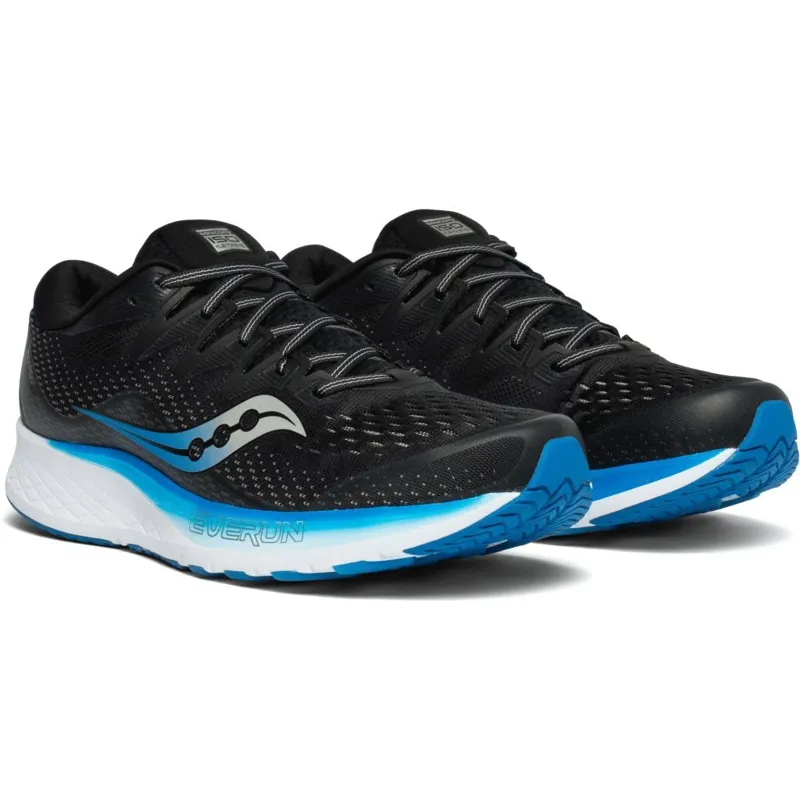 Saucony Men's Ride ISO 2 Black/Blue UK 6.5-2